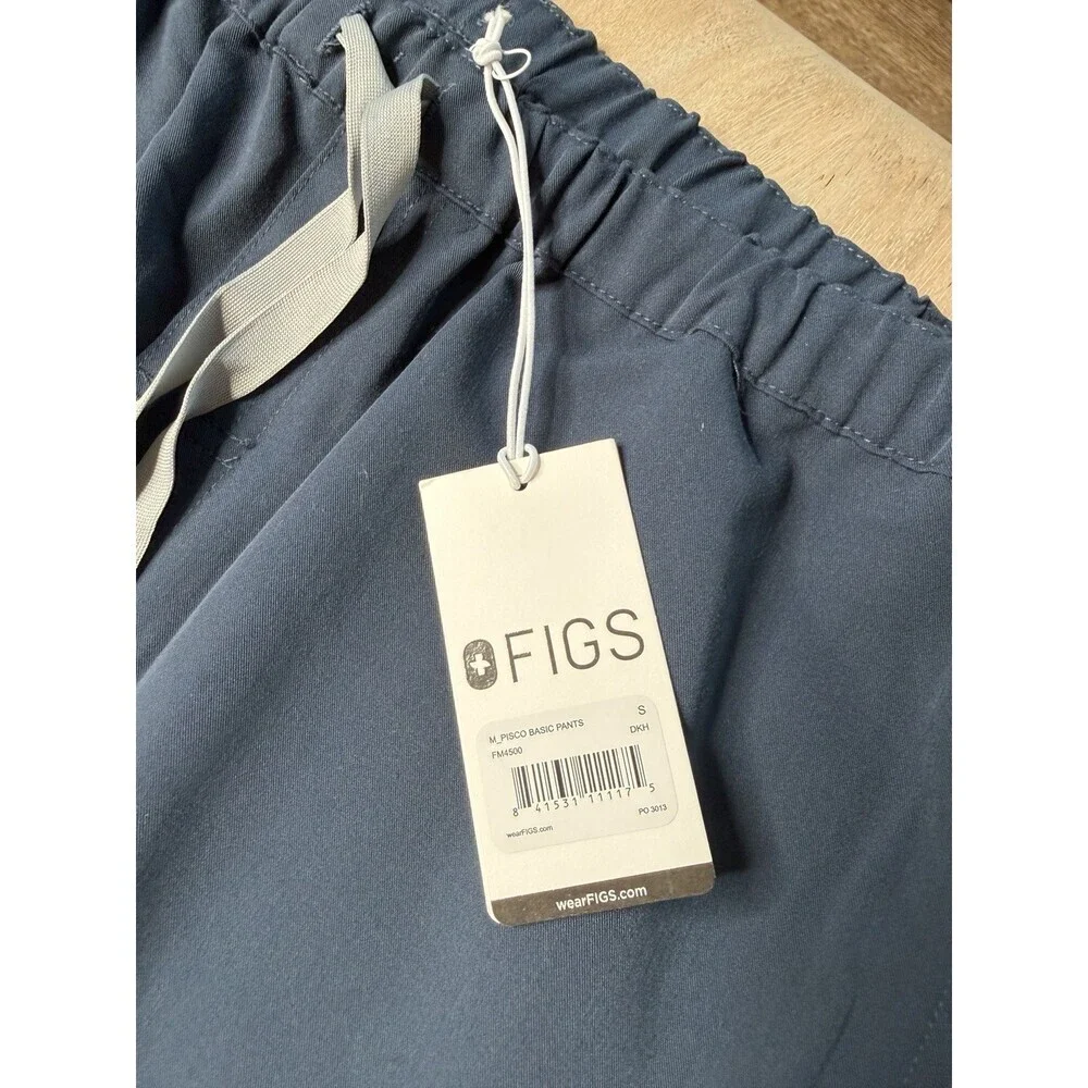 Figs NWT Pisco Straight-Leg Scrub Pant in Dark Harbor Men's Size Small